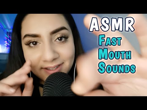 ASMR Fast and Aggressive Mouth Sounds &  Inaudible Whispers (Wet & Dry)