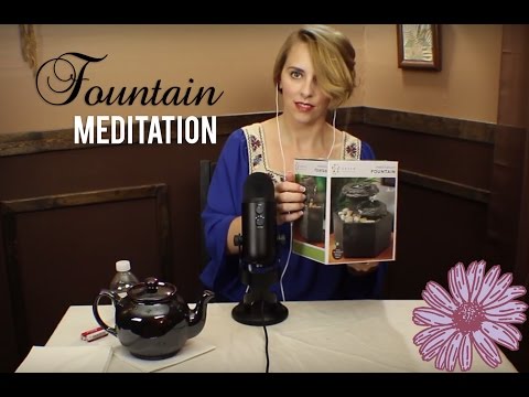 ASMR - FOUNTAIN MEDITATION | ⛲Box, Water, Rocks, Foam, Pump Sounds ⛲| Whispers