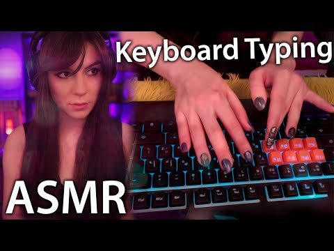 ASMR Keyboard Typing and Inaudible Whisper