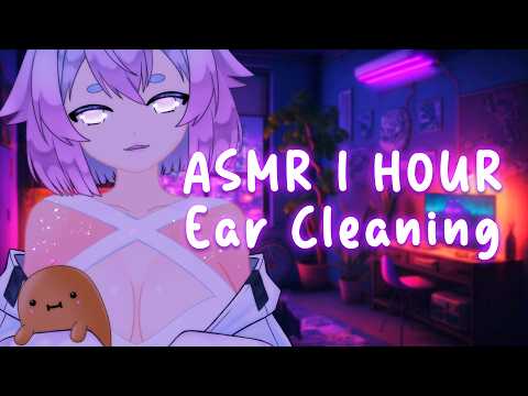 [ASMR] 1 Hour of Ear Cleaning Sounds [Ear Massage, Brushing, Ear Picks, Cupping]