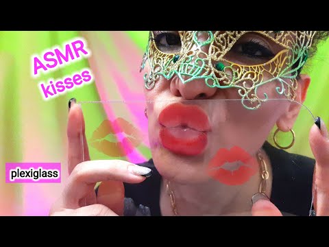 asmr glass kisses and licking | asmr close up mouth sounds | asmr kisses | asmr plexiglass