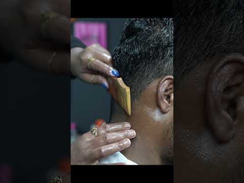 Her Wooden Comb ASMR Massage Is Soo Satisfying | Head Scratching ASMR | Barber Girl Chaitali #shorts