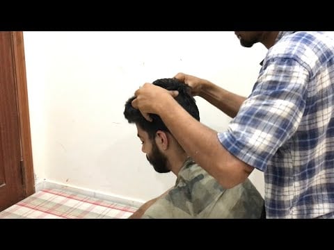 ASMR FAST & AGGRESSIVE HEAD MASSAGE BY YOUNG BARBER 💆🏻‍♂️ BACK MASSAGE | RELAXING CRACKS |💈#asmr