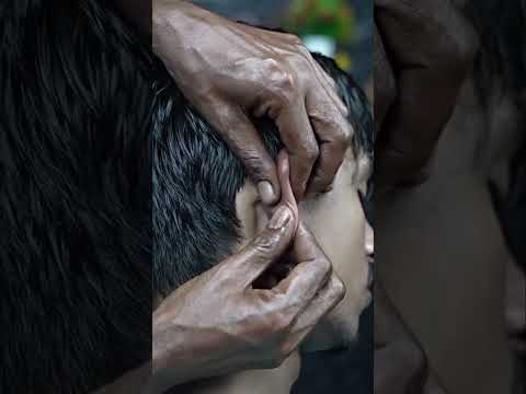 Say Goodbye to Insomnia: Deep Tissue Head & Ear Massage ASMR for Peaceful Sleep #shorts