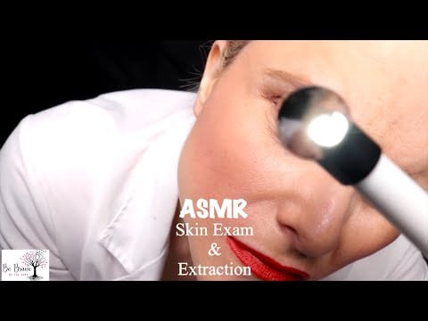 ASMR Dermatologist Skin Exam & Extraction Roleplay: Gloves, Light & Face Touching