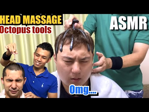 【40 Minutes】Relaxing Head Massage with tools  and ICE spray for sleep #asmr  #headmassage massage