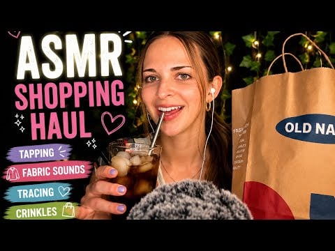 ASMR Shopping Haul 🛍️ Tapping, Fabric Sounds & Crinkles