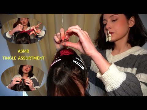 ASMR tingly SCALP CHECK, HEAD MASSAGE/SCRATCH, clips and ponytail - NO TALKING