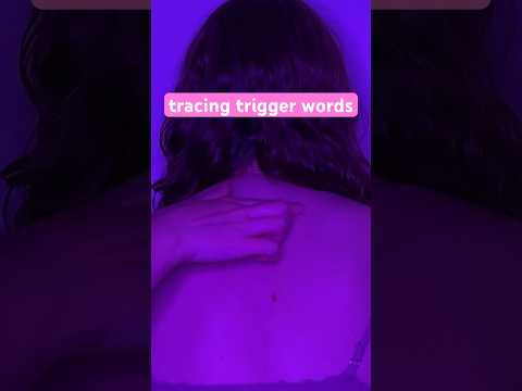 Tracing ASMR Trigger Words on Back #asmr #triggerwords #asmrshorts