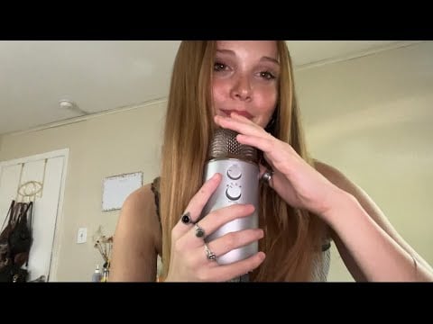asmr ear to ear whisper ramble- big updates, gum chewing