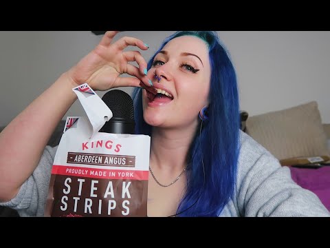 ASMR CHEWY Beef Jerky (Eating Sounds)