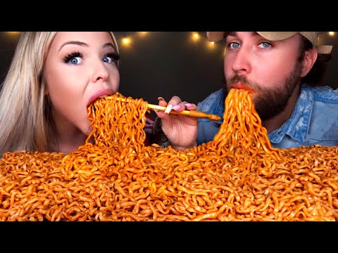 ASMR 10X NUCLEAR FIRE NOODLES CHALLENGE!! MUKBANG *FAIL* EATING SOUNDS 먹방 HUNNIBEE ASMR