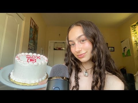asmr 20k special - Q&A & cake eating
