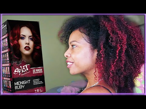 DYING MY HAIR RED! // Curly Natural Hair | Splat Midnight Ruby