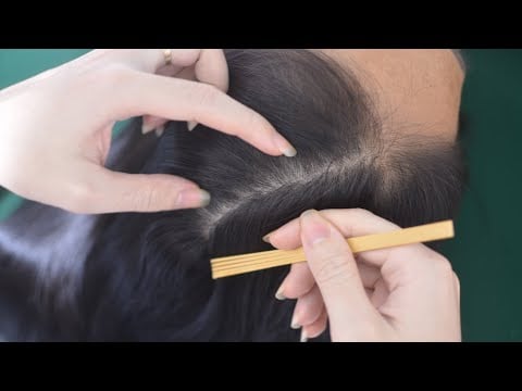 ASMR Hair Parting, Hair Play Real Person With Breathing, Snoring Sounds For Anxiety Relief