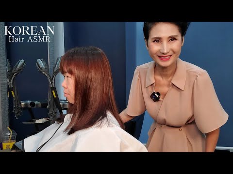 미용실 ASMR 멋내기 새치커버 (#흰머리염색) Stylish gray hair cover (#dyeing white hair)