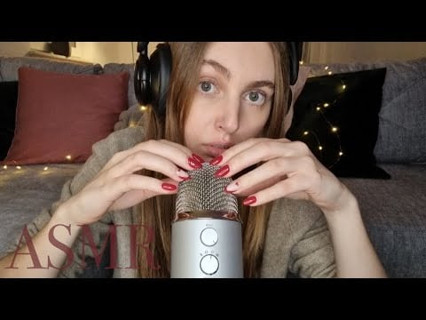 ASMR Bare Mic Scratching | Valentine’s Day Nails 💅 NO TALKING