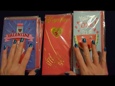 ASMR | Crinkling Dollar Tree Valentine's Day Cards | 2026 (Whisper)