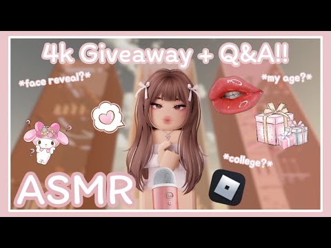 ꒰ Roblox ASMR 🎀 ꒱ 4k Subscribers Special! Giveaway Winner & A Q&A 🎁💭 𝜗𝜚 ˎˊ˗