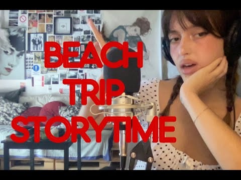 ASMR STORYTIME, beach vacation🌞🌊, upclose clicky whisper ramble