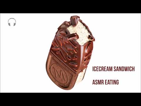 Icecream Sandwich [ASMR] ★ Eating ★ [Mouth sounds] [Crinkle sounds]