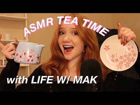 ASMR | Japanese Sakura Tea Time & Treats x Life With MaK