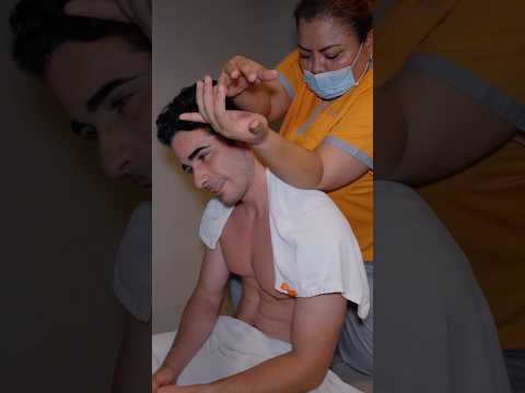 ASMR: Intense Back Neck Shoulder Massage for Stress Relief #shorts