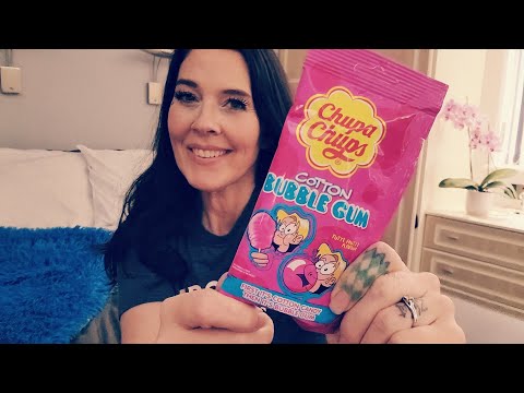 ASMR- Trying Chupa Chups Cotton Bubble Gum 🍭