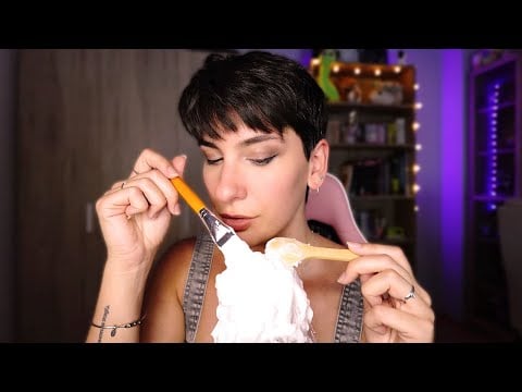 ASMR Español - Roleplay PELUQUERÍA Y BARBERIA. Dormirás con Mouth Sounds, espuma, tijeras.