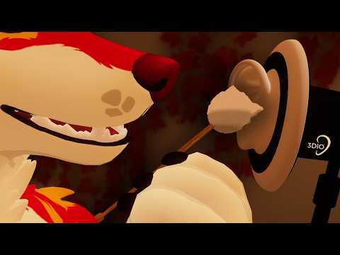 Furry ASMR as a Fox Cleans Your Ears for Bed 🦊 (VRChat 3DIO)