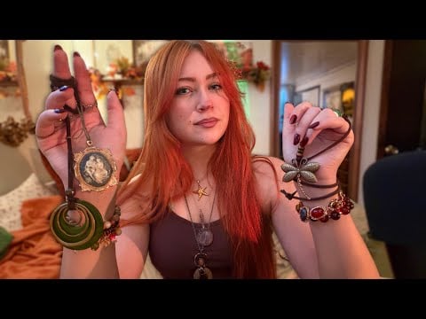 ASMR Close Whispers & Jewelry Show and Tell ✨ (Gentle Tapping, Fire Crackling)