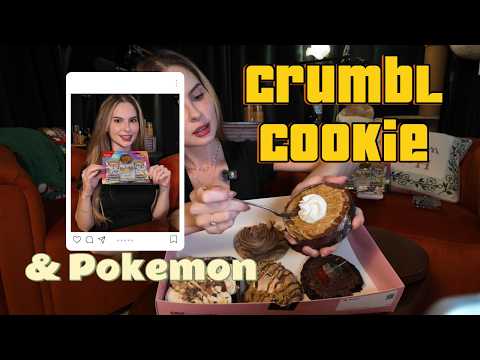 🍪 Trying EVERY Crumbl Cookie This Week + Opening Prismatic Evolutions! (Still No Sylveon 😭)