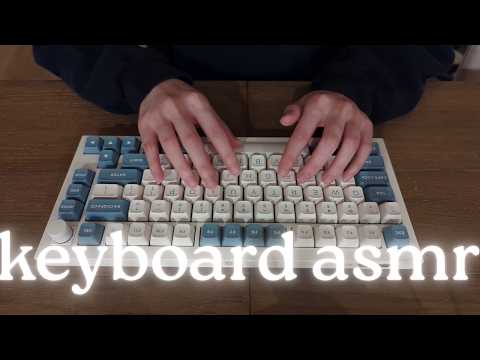 keyboard asmr w/ ceramic rain snappy keycaps | no talking asmr, mechanical keyboard typing