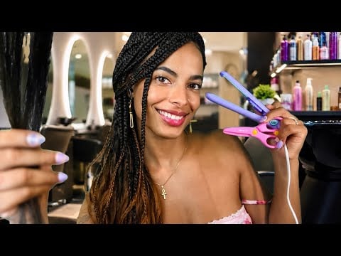 ASMR | Fazendo Chapinha e Cortando Seu Cabelo ✂️✨ (Durma em Minutos)