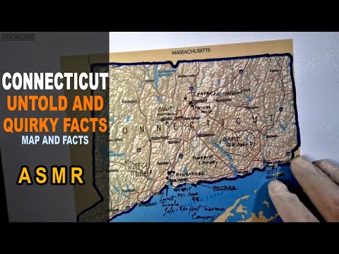 ASMR: CONNECTICUT - The Untold and Quirky Aspects | Map outline with facts | ASMR maps and Facts