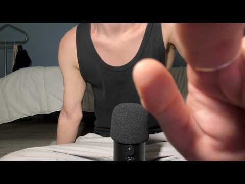 ASMR Sensitive mouth sounds, hand movements/face tracing and visuals