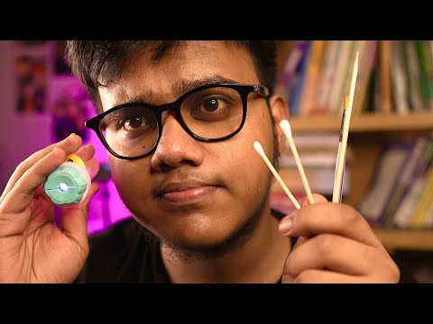 ASMR Fast Ear Cleaning upclose visuals and sounds for you