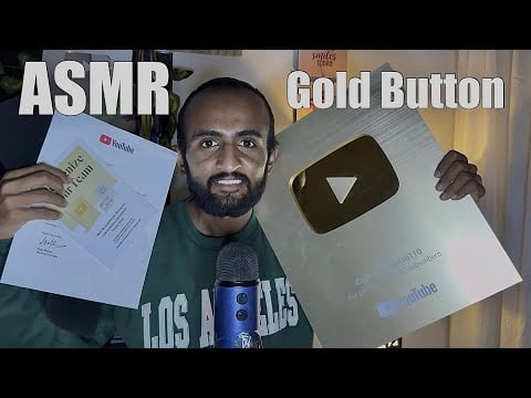 ASMR Unboxing Golden Play Button ▶️ 