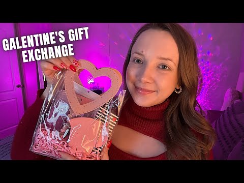 ASMR | Valentines Gift Exchange! 💖TINGLY HAUL OF GOODIES!💖