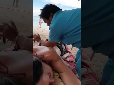 Masaje sueco en una playa de Filipinas 🇵🇭 #relax #beach #massage #short