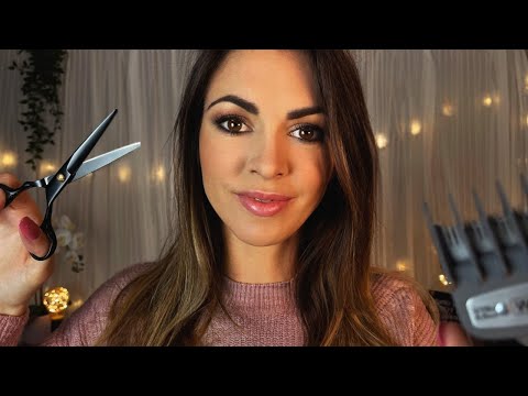 [ASMR] Cosy Barber Shop ♡ Hair Cut | Beard Trim | Shampoo massage
