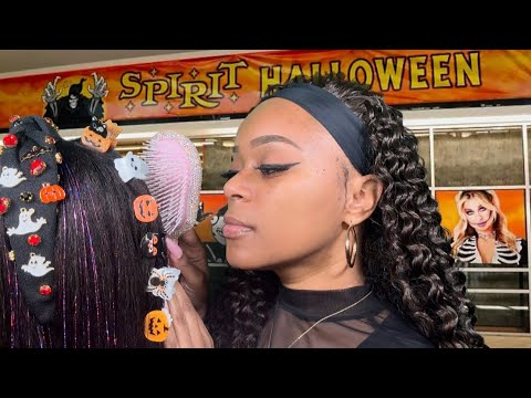 ASMR |🎃The Lady Behind You In Line Does Your Hair At The Halloween Store 