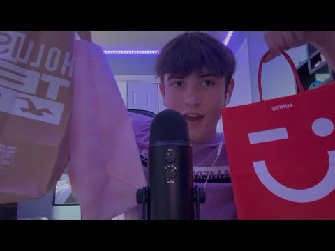 ASMR shopping spree haul 🛍️ | Miniso, Hollister, H&M, etc.