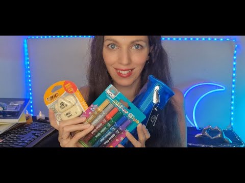 ASMR Vendeuse fournitures scolaires 📒🖊️😴