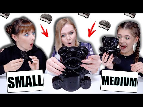 ASMR Eating Only Black Food for 24 Hours Mukbang Challenge By LiLibu