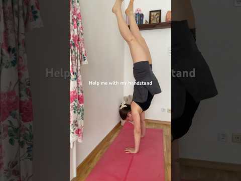help me with my handstand 😭#asmr #handstand #calisthenics