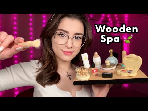 ASMR Doing Your Wooden Makeup FAST & AGGRESIVE ✿ ASMR for SLEEP, Layered Sounds ✿
