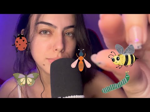 ASMR- COMENDO INSETOS QUE ESTÃO NO SEU ROSTO!