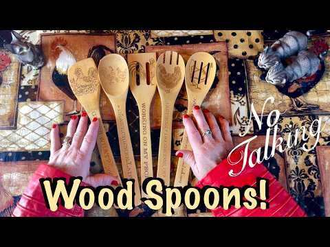 ASMR Y'all don't know what you're missing!!(No talking version) Wood spoons~Crackling Fire!