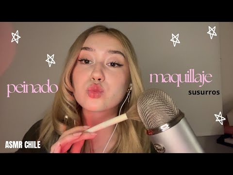 MAQUILLAJE Y PEINADO EN ASMR🤍✨